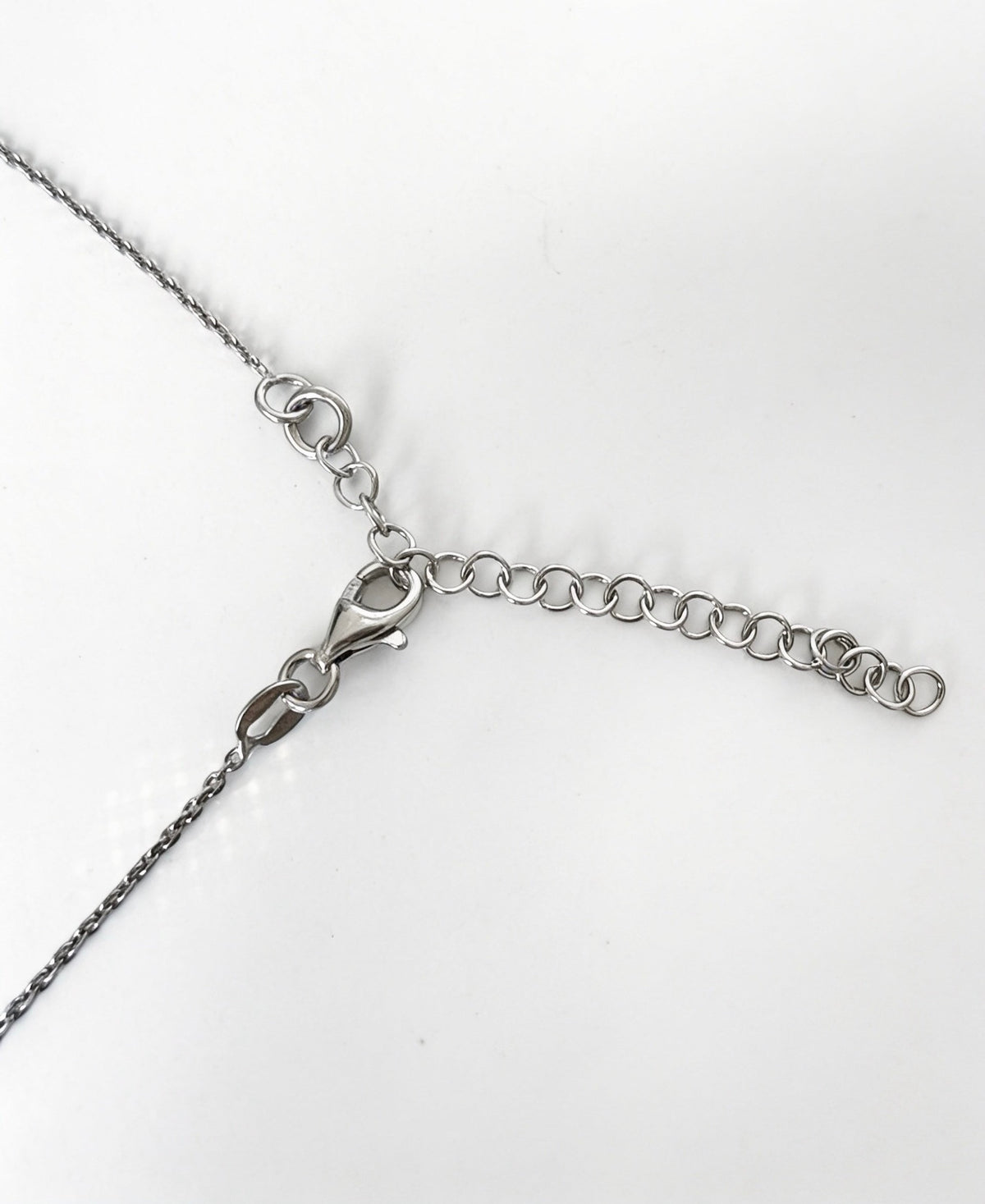 Elegantes Perlmutt-Collier „Tropfen“ aus 925 Sterlingsilber, rhodiniert – 45 cm